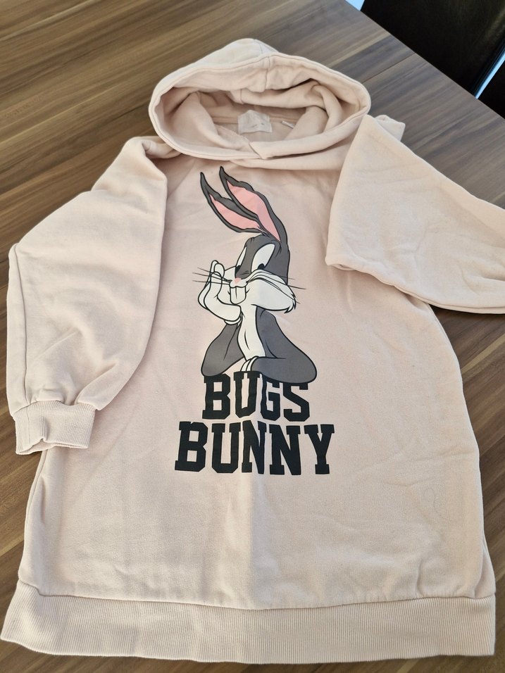 Zara kız Çocuk Bej Kapüşonlu Sweatshirt - Görsel 2