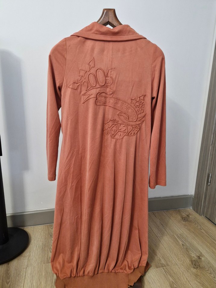 Kadın Uzun Kollu Rahat Uzun Boy Elbise - Görsel 3