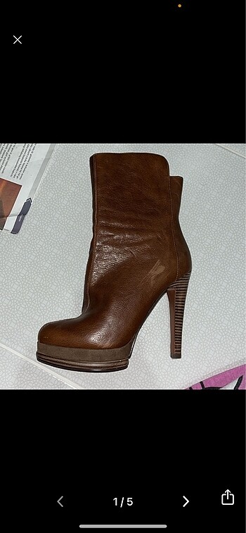 Nine west gerçek deri kahverengi bot