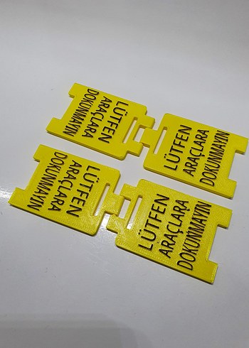 2 adet diecast için "Araçlara Dokunmayın" Levhası - Görsel 5