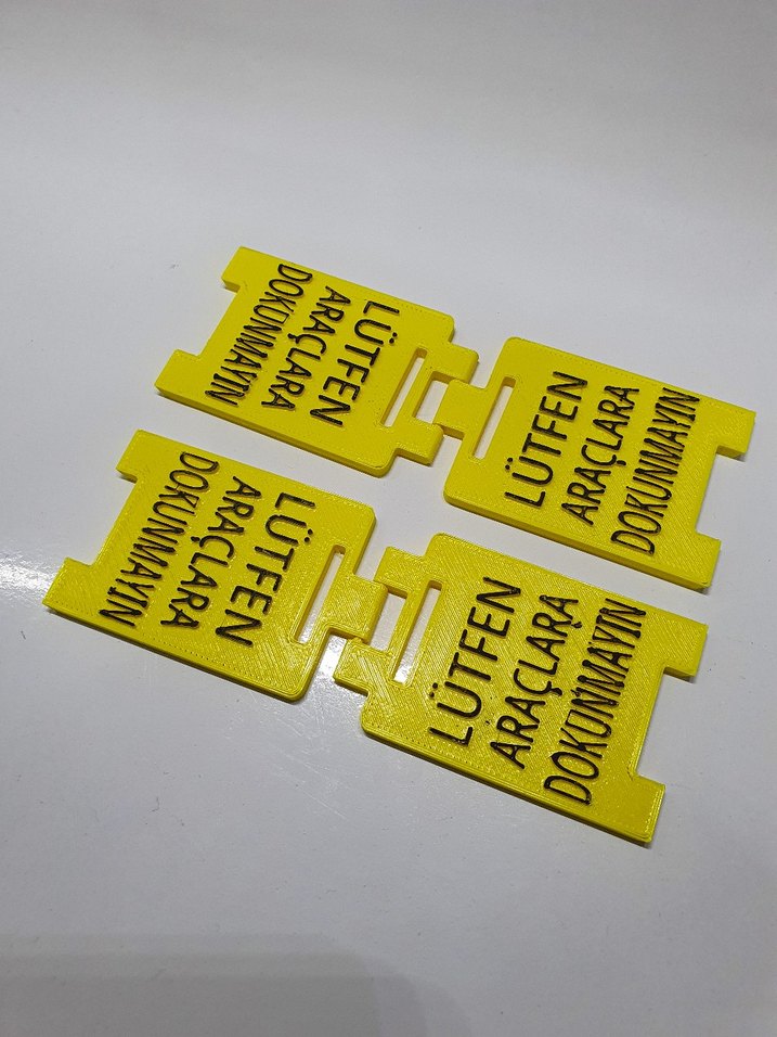 2 adet diecast için "Araçlara Dokunmayın" Levhası - Görsel 5