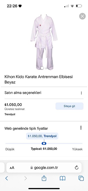l Beden Kihon kido karate kıyafeti 165