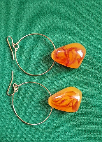 kehribar küpe - Görsel 2