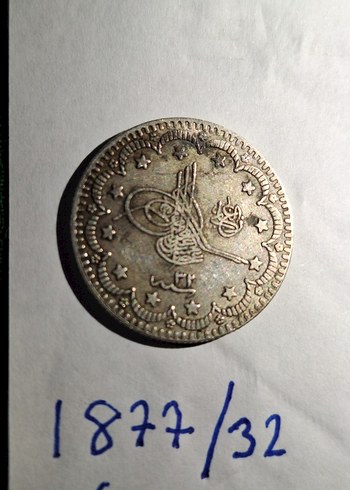 Osmanlı gümüş para 1877 2 adet - Görsel 2