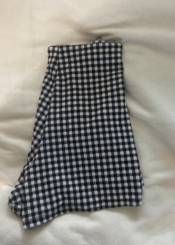 Düğmeli Kareli Şort - Görsel 2