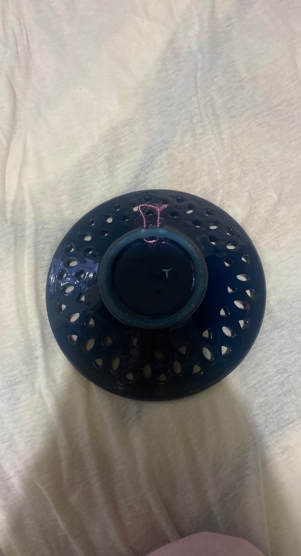 Nakış Desenli Mavi Tabak - Görsel 3