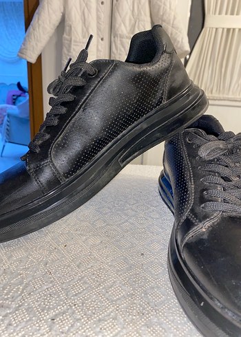 Siyah Bağcıklı Erkek Spor Ayakkabı - Görsel 2