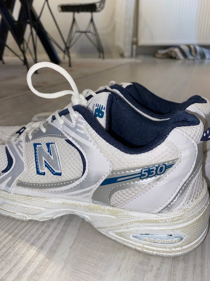 New Balance Beyaz Gri Platform Spor Ayakkabı - Görsel 2