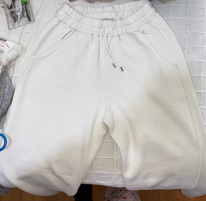 Beyaz Kadın Salaş Sweatpant - Görsel 2