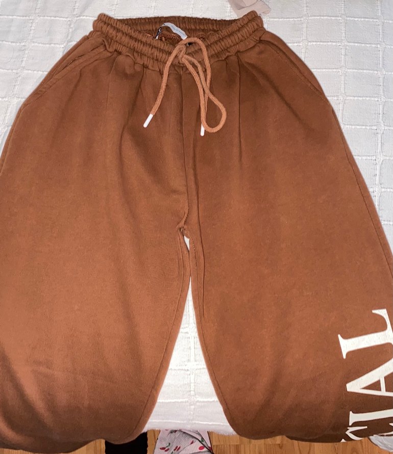 Kadın Kahverengi Salaş Sweatpant - Görsel 3