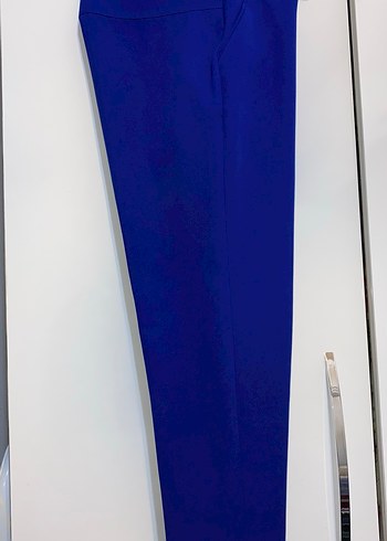 Mavi Kadın Piliseli Kumaş Pantolon - Görsel 2