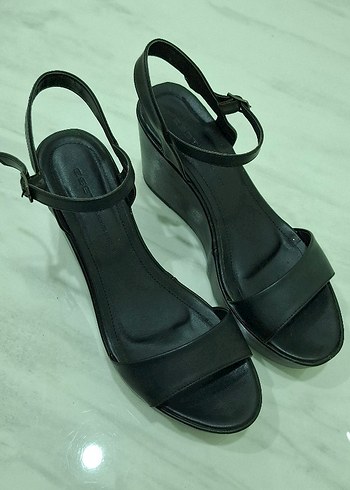 Kadın Siyah platform Topuklu Bantlı ayakkabı - Görsel 3