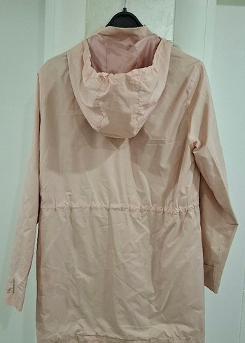 Pembe su geçirmez fermuarlı Kadın yağmurluk - Görsel 2