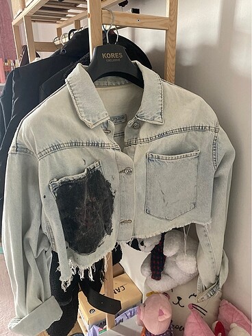Crop kot ceket