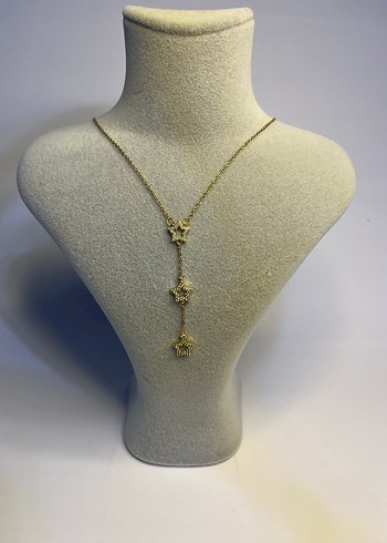 Altın Renkli Zincir Detaylı Midi Kolye - Görsel 8