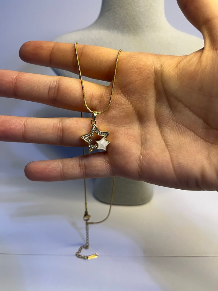 Çelik YILDIZ KOLYE - Görsel 2