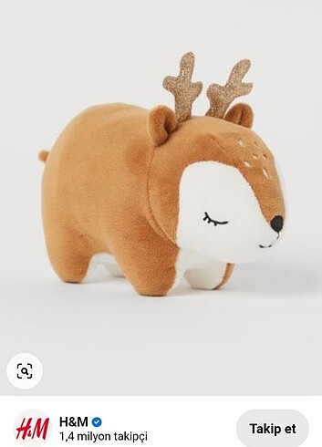 H&M yılbaşı geyikli peluş