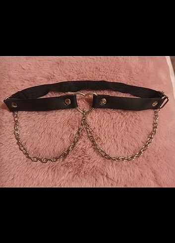 Kalp-zincirli y2k gothic choker kolye - Görsel 2