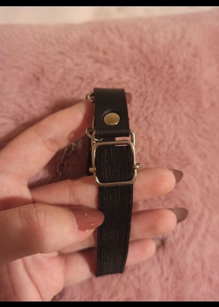 Kalp-zincirli y2k gothic choker kolye - Görsel 4