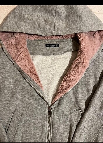 s Beden gri Renk Bershka crop hırka y2k coquette