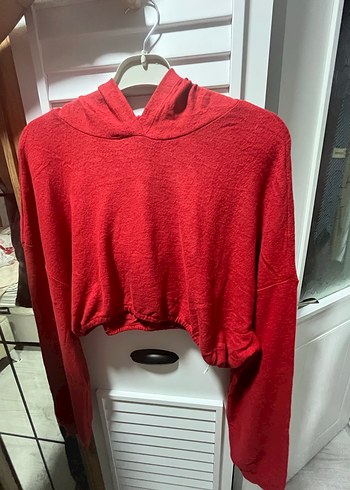 Kız Çocuk Kırmızı Uzun Kollu Sweatshirt ve Tayt - Görsel 5