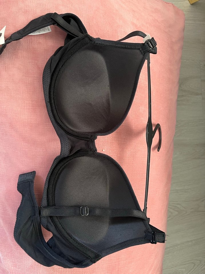 Siyah Goth Minimalist Sütyen85 beden - Görsel 2