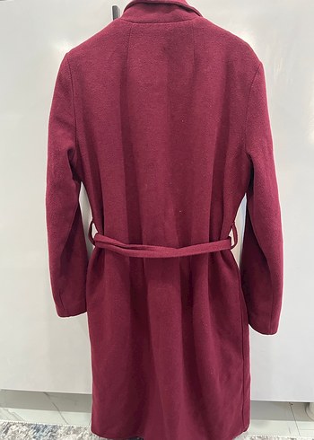 Bordo Uzun Kadın Kaban astarlıdır S mol beden M Ve L bedenede ol - Görsel 4