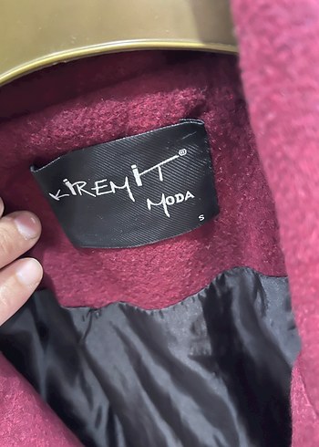 Bordo Uzun Kadın Kaban astarlıdır S mol beden M Ve L bedenede ol - Görsel 6