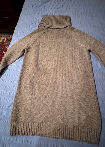 Bej Örgü Boğazlı Kadın Kazak - Görsel 4