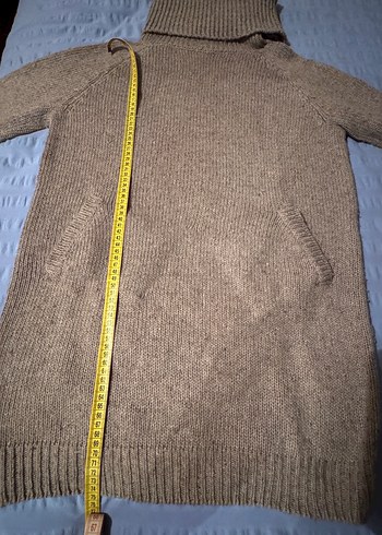 Bej Örgü Boğazlı Kadın Kazak - Görsel 3