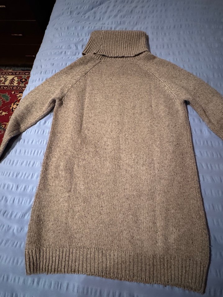 Bej Örgü Boğazlı Kadın Kazak - Görsel 4