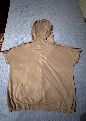 Açık kahve Kapüşonlu Düğmeli Kadın Ceket - Görsel 5