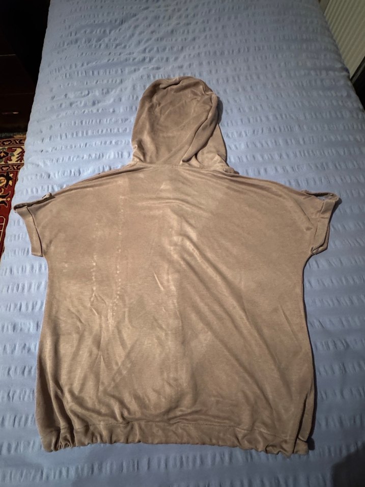 Açık kahve Kapüşonlu Düğmeli Kadın Ceket - Görsel 5