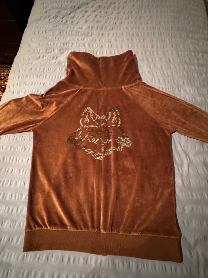 Kadın Kahverengi kadife Fermuarlı Ceket - Görsel 4