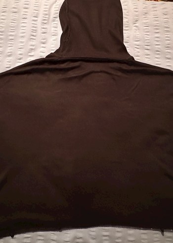 Çizgili siyah  Balıkçı Yaka  geniş Triko Kazak - Görsel 6