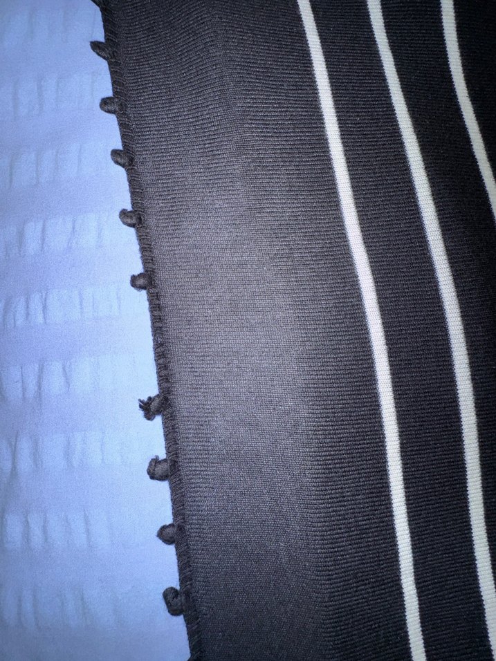 Çizgili siyah  Balıkçı Yaka  geniş Triko Kazak - Görsel 5