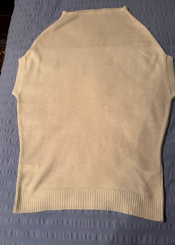 Bohem Tarz Bej Boğazlı Kolsuz Triko Süveter - Görsel 4