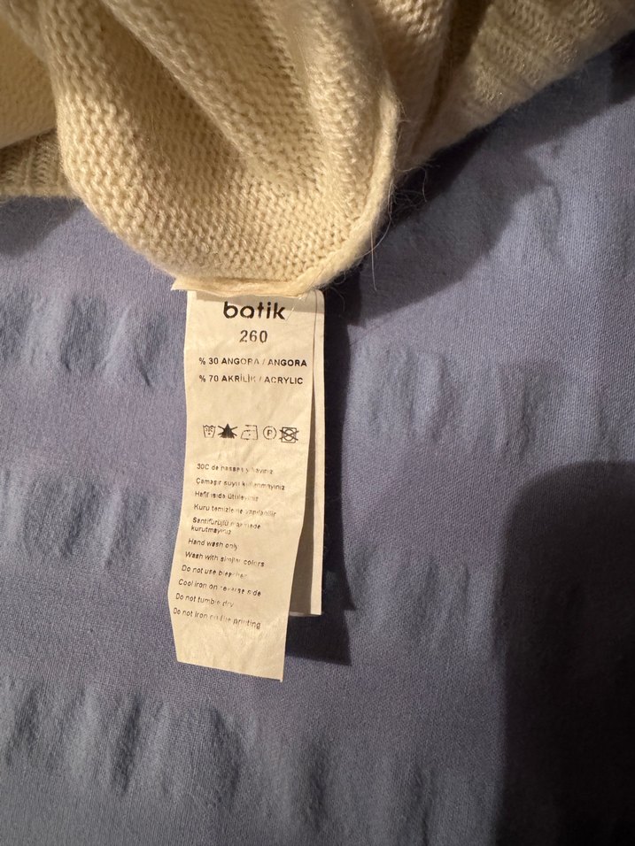 Bohem Tarz Bej Boğazlı Kolsuz Triko Süveter - Görsel 5