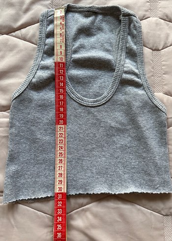 Gri V Yaka kadın yüzucu mayosu tarzi kısa crop t shırt