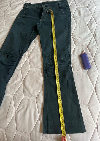 34 Beden Mango Siyah Kemerli Kadın Denim Pantolon