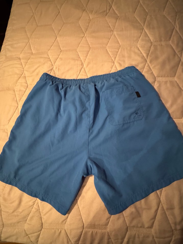 Mavi beli lastik Kemerli kısa Erkek Deniz Şortu - Görsel 3