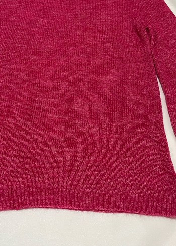 l Beden bordo Renk Mango pembe Kadın Boğazlı Triko Kazak L