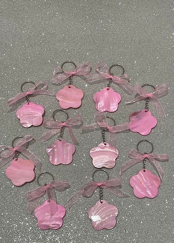 Dantel Detaylı Pembe Bohem Anahtarlık - Görsel 2