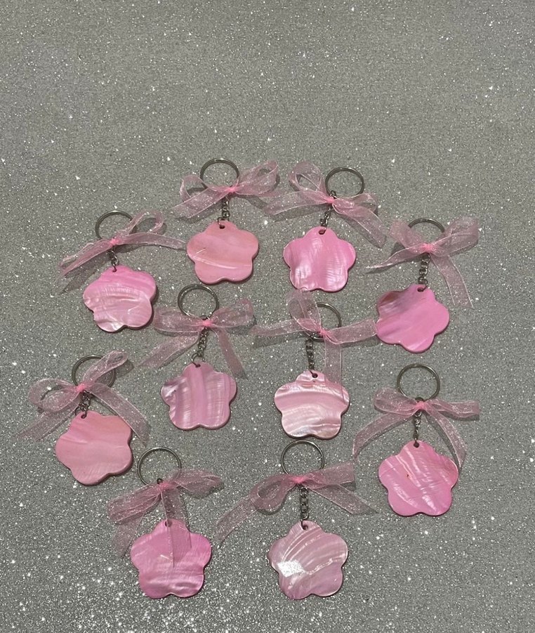 Dantel Detaylı Pembe Bohem Anahtarlık - Görsel 2