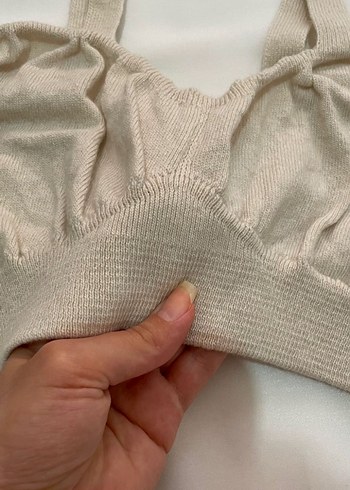 Bej mango triko crop M - Görsel 2