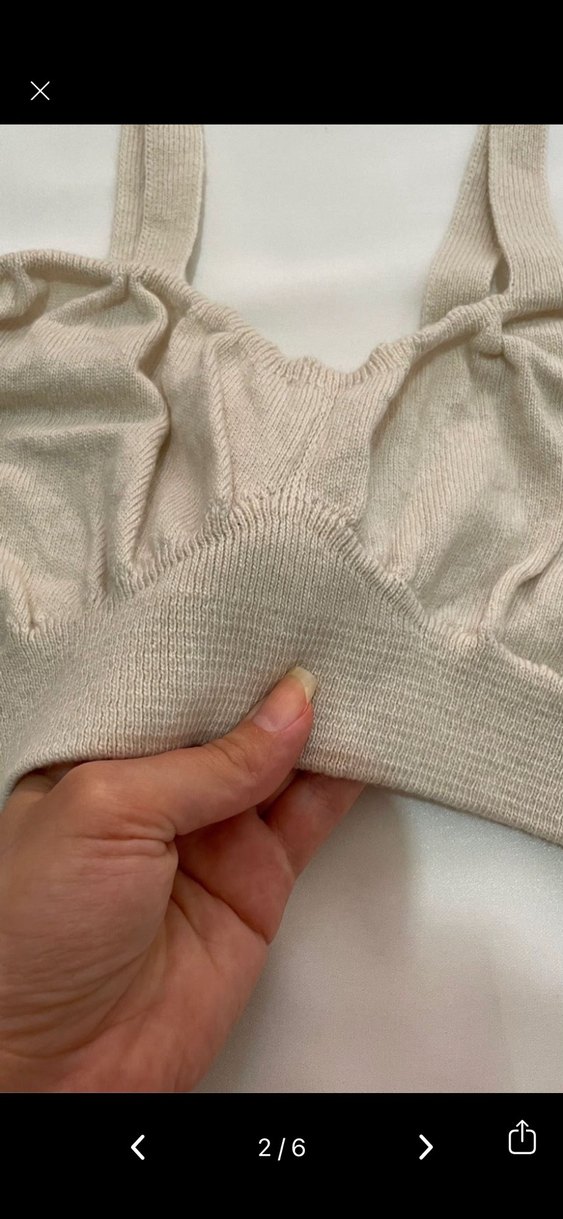 Bej mango triko crop M - Görsel 2