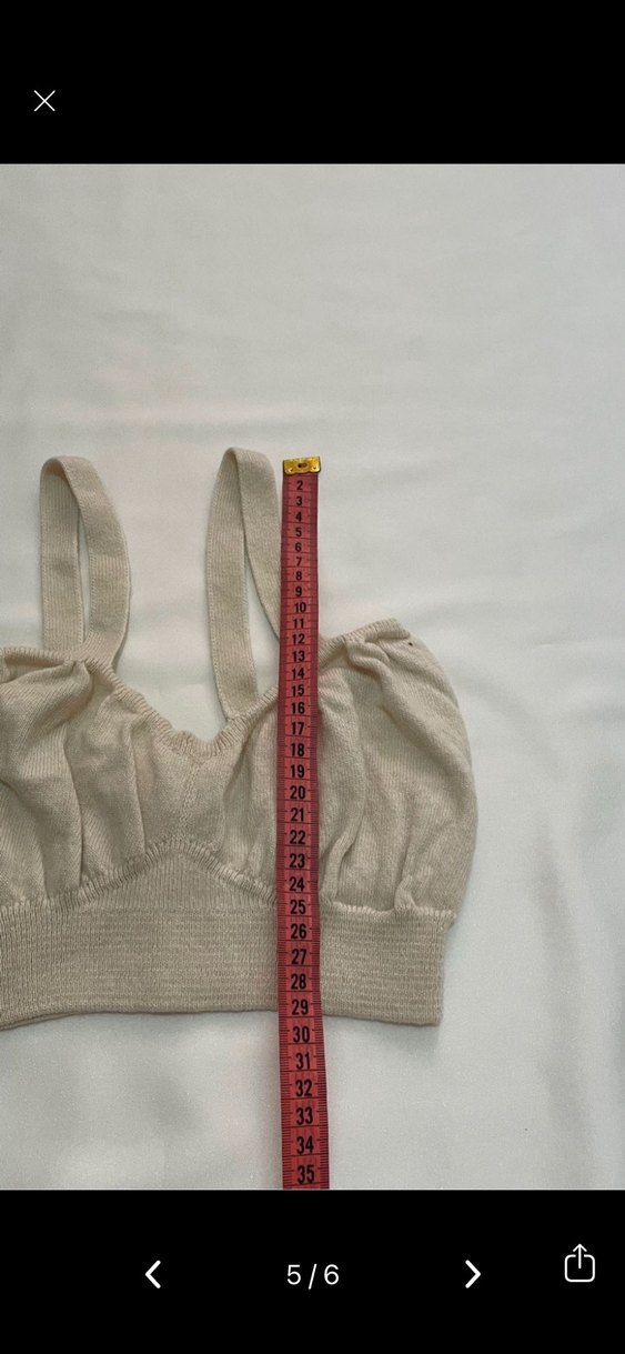 Bej mango triko crop M - Görsel 5