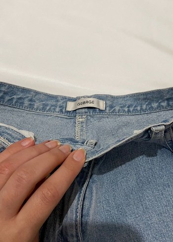 Vintage çiçekli bohem Kadın Kot Şort XS - Görsel 3