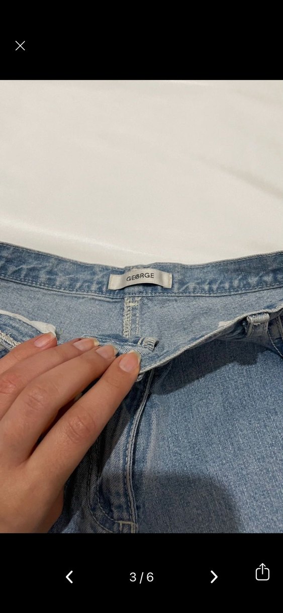 Vintage çiçekli bohem Kadın Kot Şort XS - Görsel 3