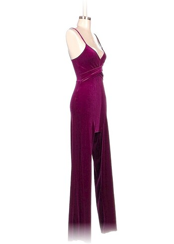 Bershka mor kadife tulum S - Görsel 2